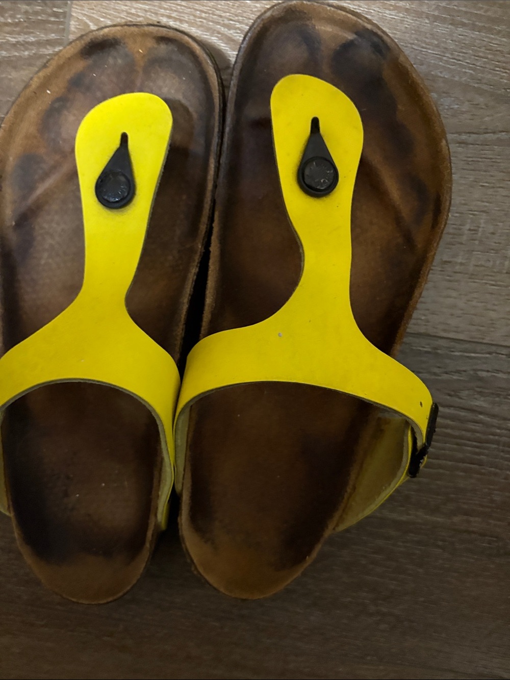 Birkenstock Yellow Toe-Post Women's Sandals